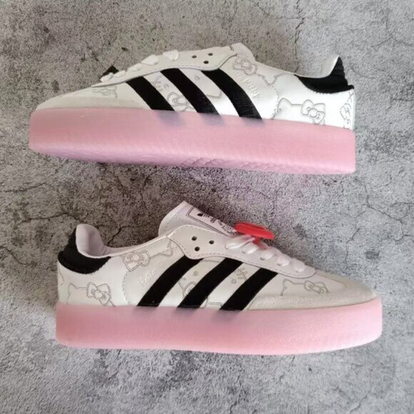 adidas x Hello Kitty Sambae White Core Black Pink Athletic - Picture 6 of 8